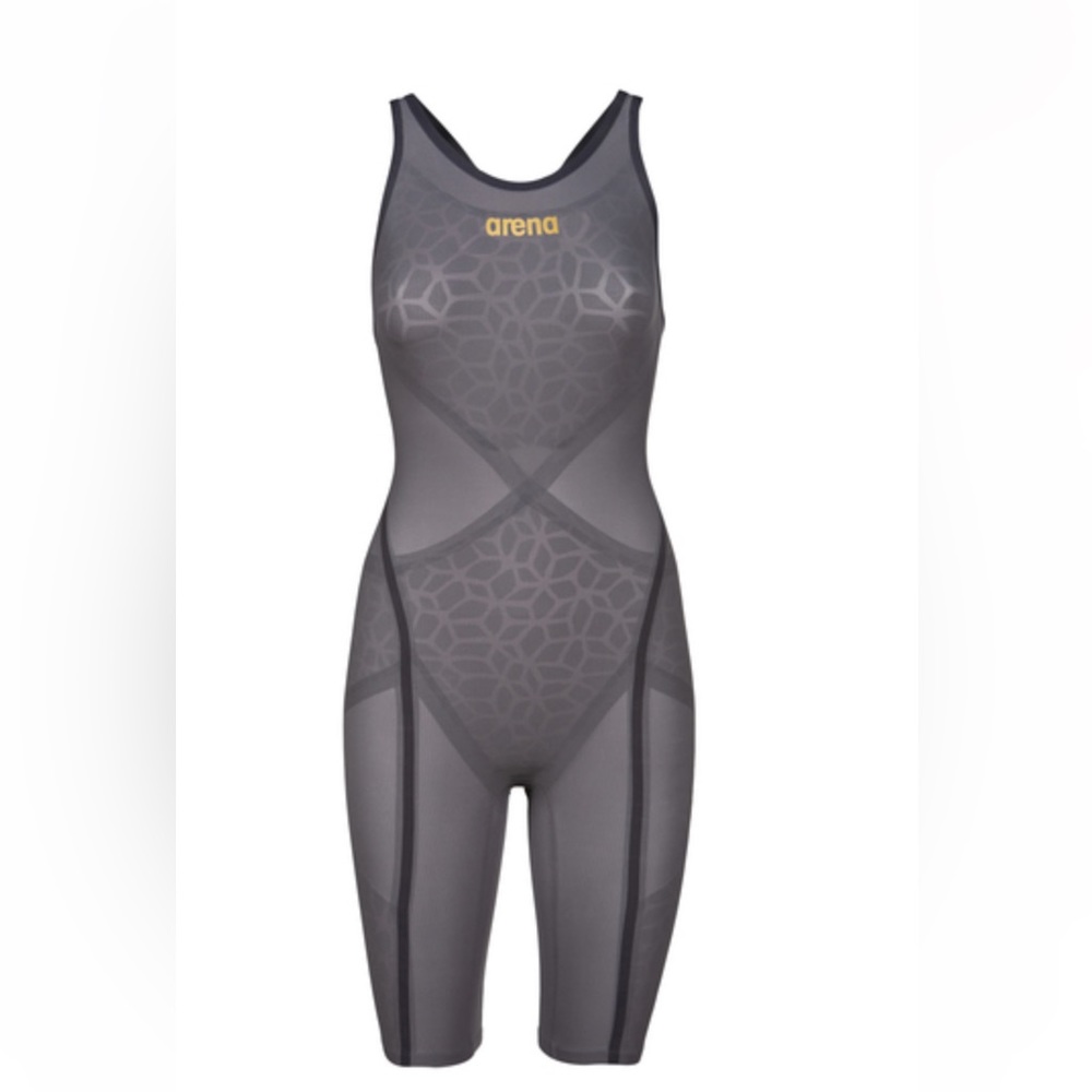 Arena Women's Powerskin Carbon Ultra Open Back Tech Suit Dark Grey